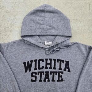 Wichita State Mens Size XL Grey Graphic Print University Hoodie